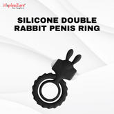 it'spleaZure Double Rabbit Vibrating Penis Ring - Dual Stimulation Silicone Pleasure Ring